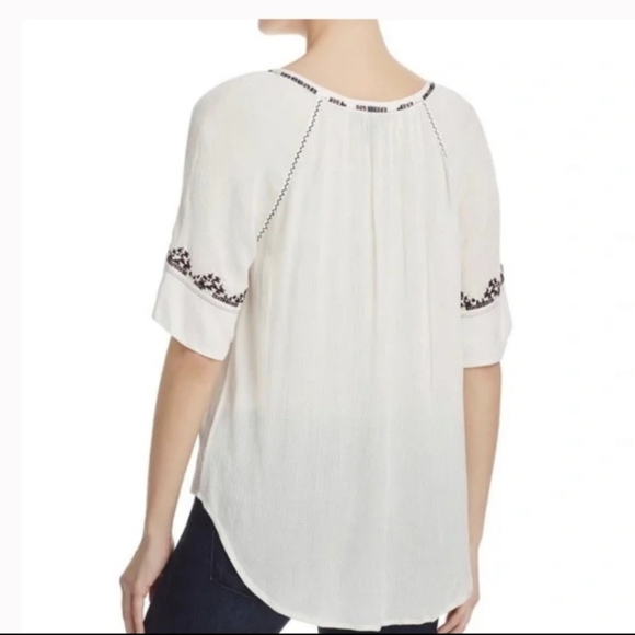 PAIGE Chessa Top Women's Sheer Flowy Blouse - Picture 2 of 10